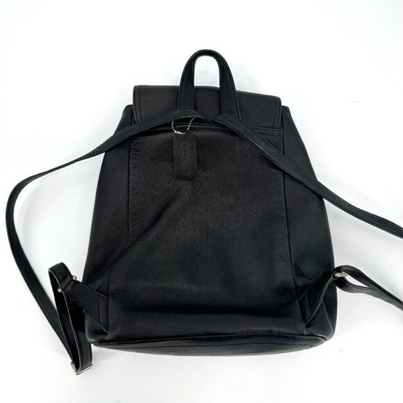 COACH Vintage 9827 Legacy West Black Leather Backpack Silver Festival Travel Bag main image 4
